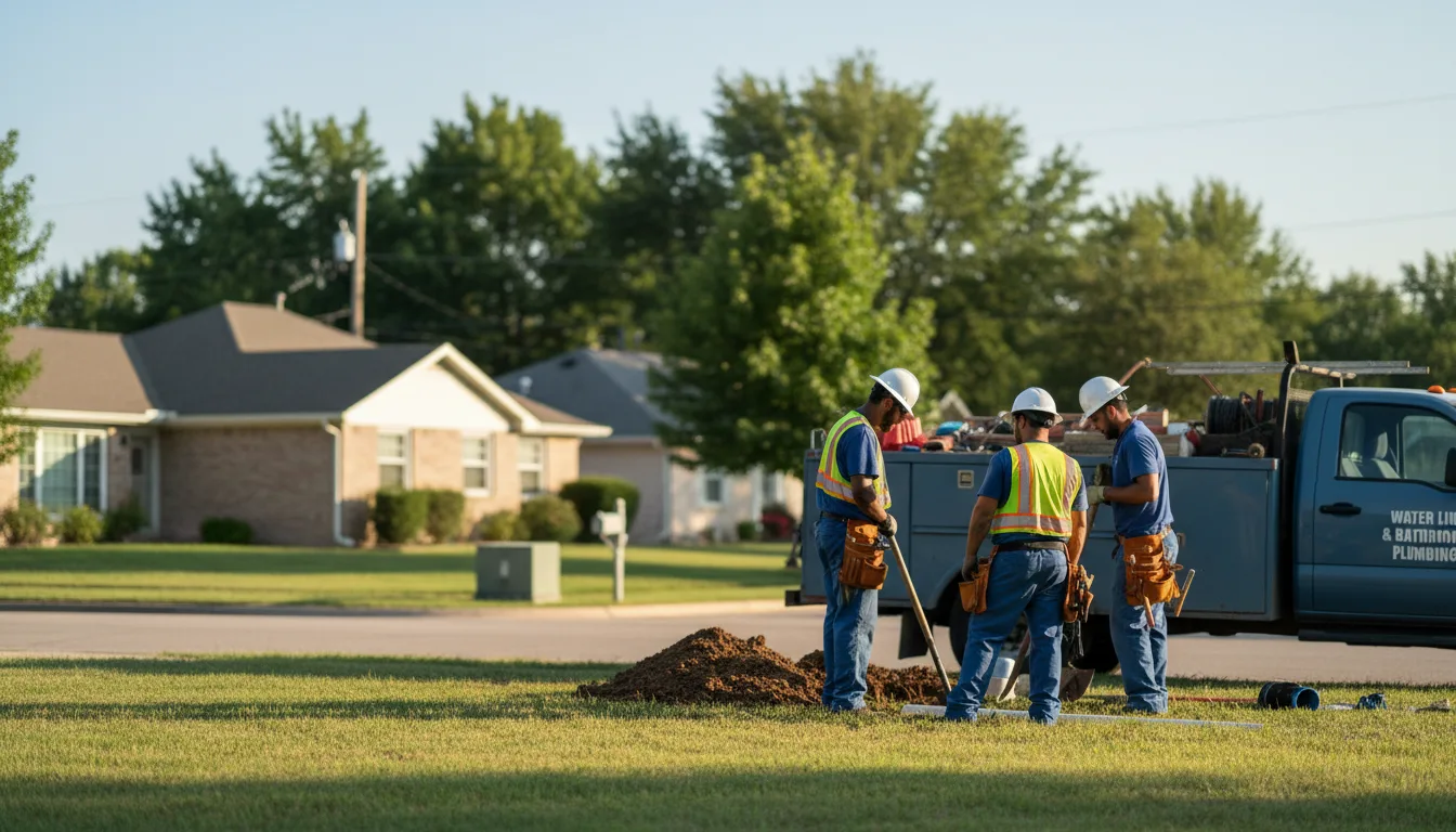 Residential water line and bathroom plumbing service in Nashua, IA